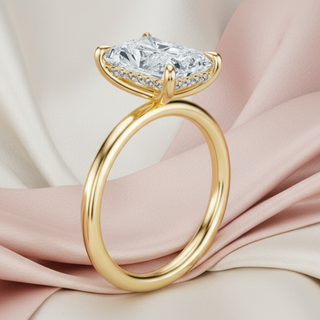 Lina Halo Ring Editorial Style on Silk